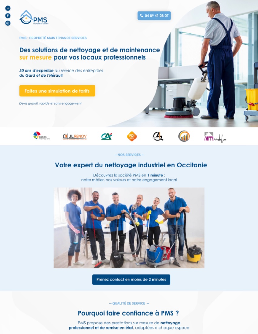 Site PMS — Propreté Maintenance Services